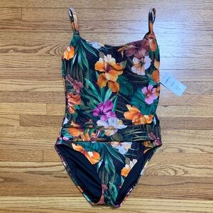 La Blanca swimsuit - leopard floral one piece jungle print tropical hideaway